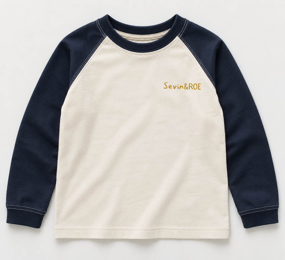 Sevin & Roe Raglan Navy Blue Long Sleeve